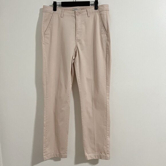 LL Bean Favorite Fit Chino Pants Size 12 Pastel Pink Casual Organic Cotton - Picture 1 of 7